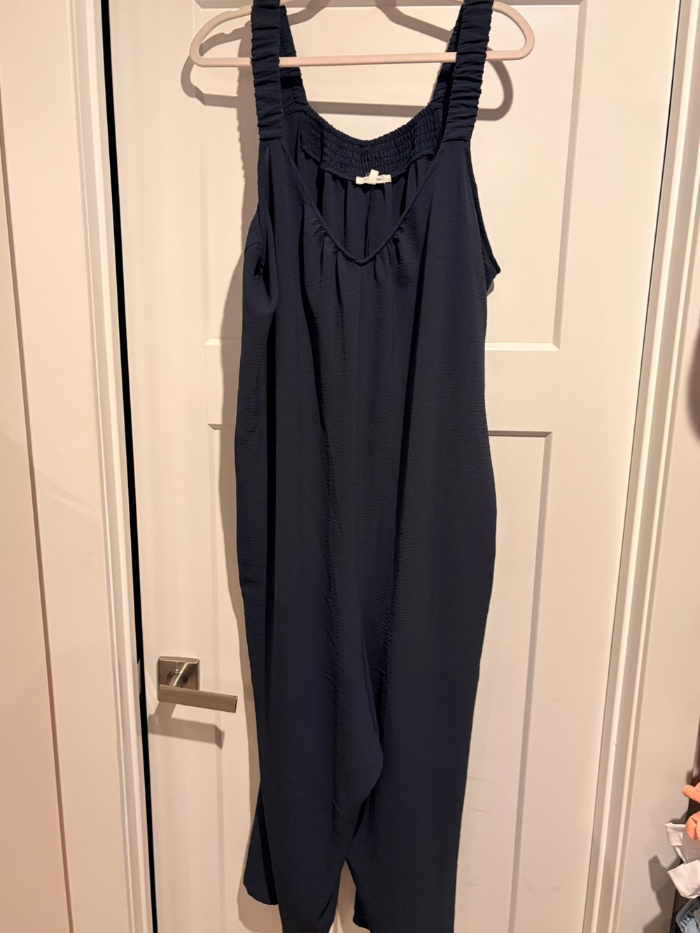 Maurices Navy Sleeveless Romper with Ruched Straps Women’s Plus Size 3x